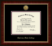 Chadron State College Gold Engraved Medallion Diploma Frame in Murano