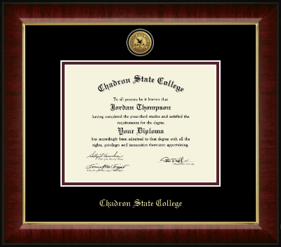Chadron State College diploma frame - Gold Engraved Medallion Diploma Frame in Murano