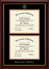The University of Findlay diploma frame - Double Diploma Frame in Gallery