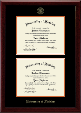 The University of Findlay diploma frame - Double Diploma Frame in Gallery