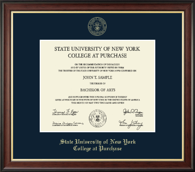 Purchase College diploma frame - Gold Embossed Diploma Frame in Studio Gold