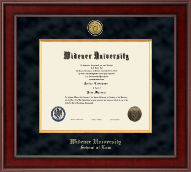 Widener University School of Law diploma frame - Presidential Gold Engraved Diploma Frame in Jefferson