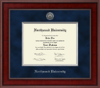 Northwood University in Michigan Presidential Silver Engraved Diploma Frame in Jefferson