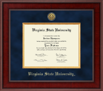 Virginia State University Presidential Gold Engraved Diploma Frame in Jefferson