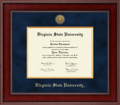 Virginia State University diploma frame - Presidential Gold Engraved Diploma Frame in Jefferson