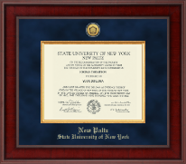 State University of New York  New Paltz Presidential Gold Engraved Diploma Frame in Jefferson