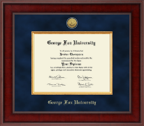 George Fox University Presidential Gold Engraved Diploma Frame in Jefferson