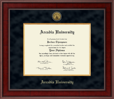 Arcadia University diploma frame - Presidential Gold Engraved Diploma Frame in Jefferson