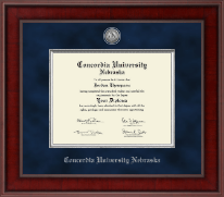 Concordia University in Nebraska Presidential Silver Engraved Diploma Frame in Jefferson