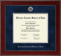 Florida Coastal School of Law Presidential Silver Engraved Diploma Frame in Jefferson