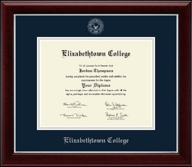 Elizabethtown College diploma frame - Silver Embossed Diploma Frame in Gallery Silver