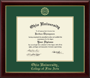 Ohio University diploma frame - Gold Embossed Diploma Frame in Gallery