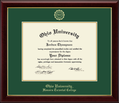 Ohio University diploma frame - Gold Embossed Diploma Frame in Gallery