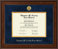 Thomas M. Cooley Law School Presidential Gold Engraved Diploma Frame in Madison