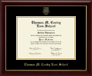 Thomas M. Cooley Law School Gold Embossed Diploma Frame in Gallery