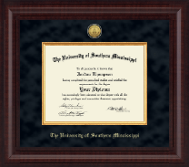 The University of Southern Mississippi diploma frame - Presidential Gold Engraved Diploma Frame in Premier