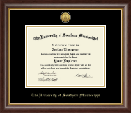 The University of Southern Mississippi diploma frame - Gold Engraved Medallion Diploma Frame in Hampshire