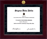 Sigma Beta Delta Honor Society diploma frame - Millennium Gold Engraved Certificate Frame in Cordova