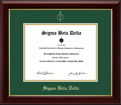 Sigma Beta Delta Honor Society certificate frame - Gold Embossed Certificate Frame in Gallery