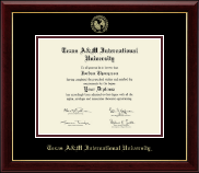 Texas A&M International University in Laredo diploma frame - Gold Embossed Diploma Frame in Gallery