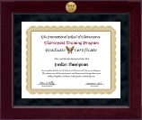The International School of Clairvoyance Millennium Gold Engraved Certificate Frame in Cordova