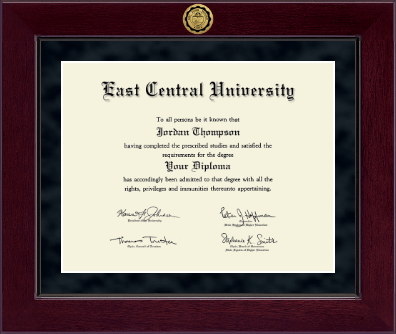 East Central University diploma frame - Millennium Gold Engraved Diploma Frame in Cordova
