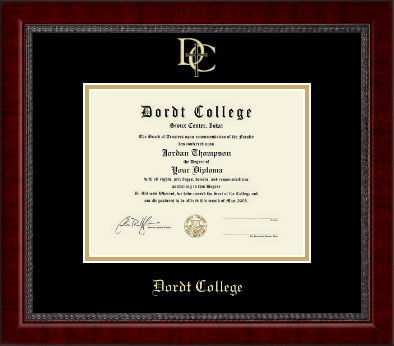 Dordt College diploma frame - Gold Embossed Diploma Frame in Sutton