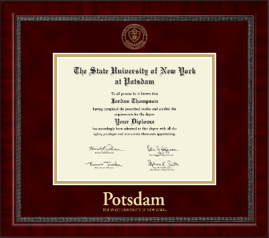 State University of New York at Potsdam diploma frame - Gold Embossed Diploma Frame in Sutton