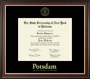 State University of New York at Potsdam Gold Embossed Diploma Frame in Studio Gold