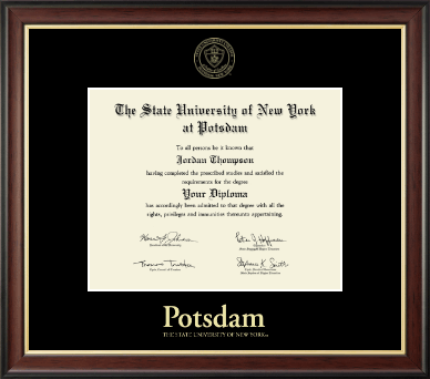 State University of New York at Potsdam diploma frame - Gold Embossed Diploma Frame in Studio Gold