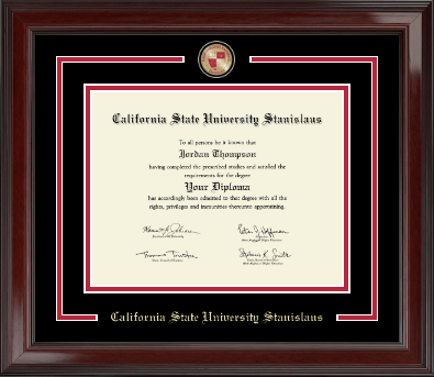 California State University Stanislaus diploma frame - Showcase Edition Diploma Frame in Encore