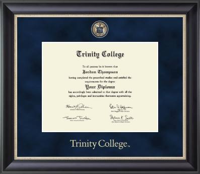 Trinity College diploma frame - Regal Edition Diploma Frame in Noir