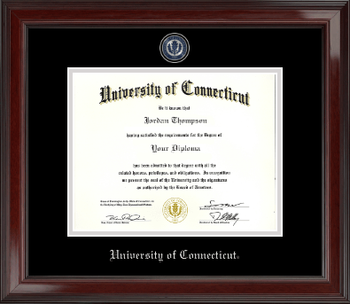 University of Connecticut diploma frame - Pewter Masterpiece Medallion Diploma Frame in Encore