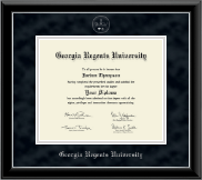 Georgia Regents University Silver Embossed Diploma Frame in Onyx Silver