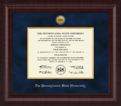 Pennsylvania State University diploma frame - Presidential Gold Engraved Diploma Frame in Premier