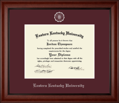 Eastern Kentucky University diploma frame - Silver Embossed Diploma Frame in Cambridge