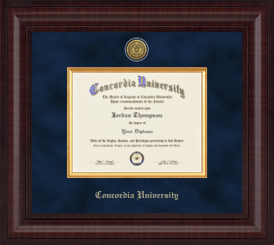 Concordia University Portland diploma frame - Presidential Gold Engraved Diploma Frame in Premier
