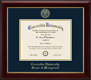 Concordia University Portland Gold Embossed Diploma Frame in Gallery