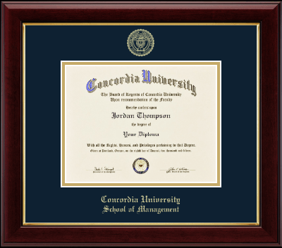 Concordia University Portland diploma frame - Gold Embossed Diploma Frame in Gallery