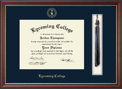 Lycoming College diploma frame - Tassel & Cord Diploma Frame in Newport