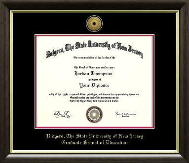 Rutgers University diploma frame - Gold Engraved Medallion Diploma Frame in Hampshire