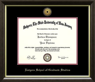 Rutgers University diploma frame - Gold Engraved Medallion Diploma Frame in Hampshire