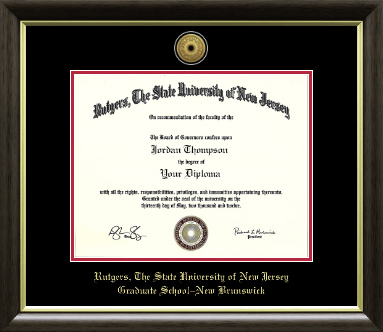 Rutgers University diploma frame - Gold Engraved Medallion Diploma Frame in Hampshire