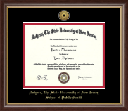 Rutgers University Gold Engraved Medallion Diploma Frame in Hampshire