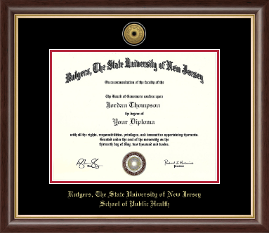 Rutgers University diploma frame - Gold Engraved Medallion Diploma Frame in Hampshire