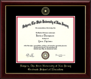Rutgers University Gold Embossed Diploma Frame in Gallery