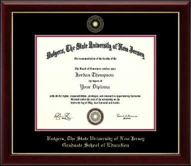 Rutgers University diploma frame - Gold Embossed Diploma Frame in Gallery