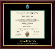 Tulane University diploma frame - Masterpiece Medallion Diploma Frame in Gallery