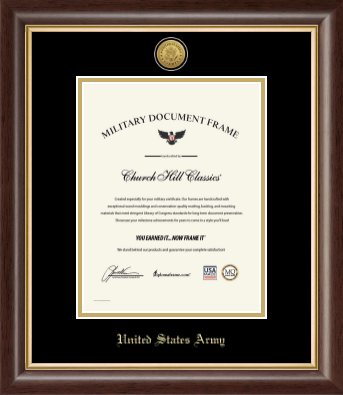 United States Army certificate frame - Gold Engraved Medallion Certificate Frame in Hampshire