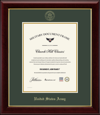 United States Army certificate frame - Gold Embossed Certificate Frame  in Gallery